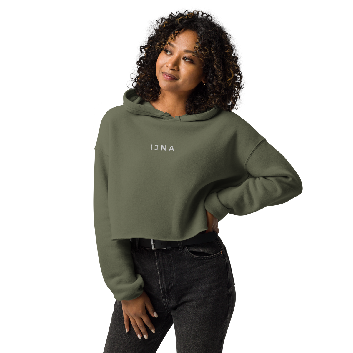 Women's IJNA Cropped Hoodie - Green